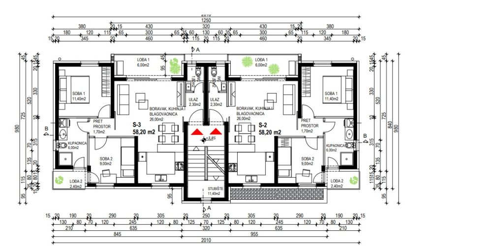 Tlocrt 1 kata sv nedelja nik