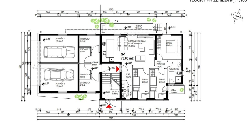 Tlocrt prizemlja sv nedelja nik