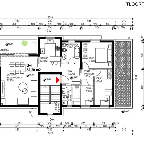 Tlocrt uvucenog kata sv nedelja nik
